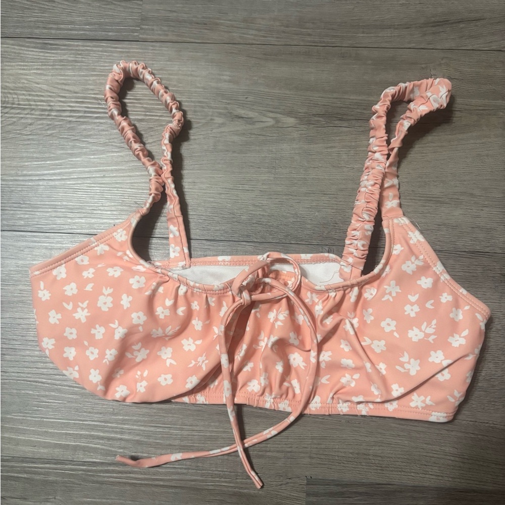 SHEIN Pink Floral Bikini Top